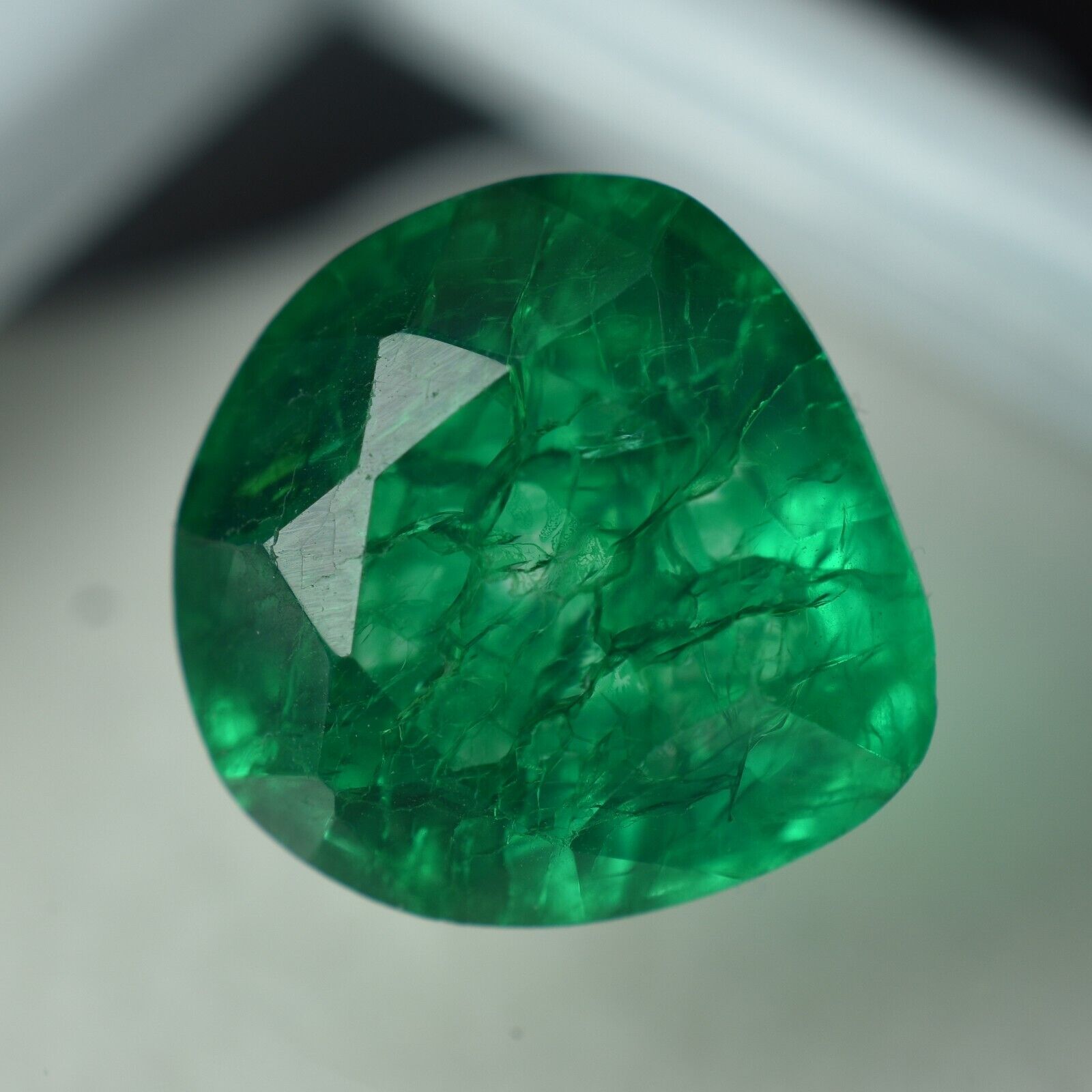 8.30 Ct Natural COLOMBIAN Green EMERALD Pear Cut CERTIFIED Loose Gemstone