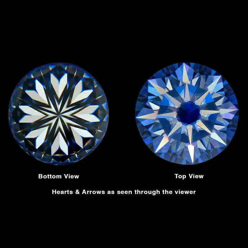 9.5 mm certified round synthetic moissanite gemstone for jewelry