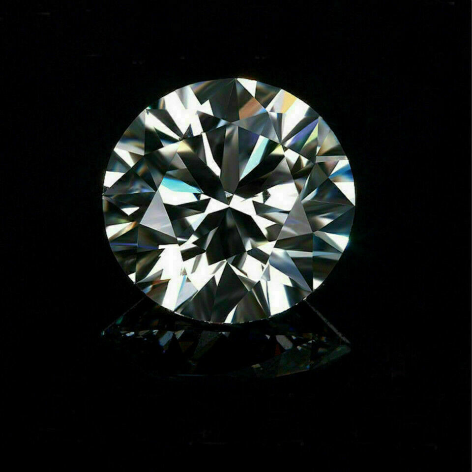 VVS1 DEF Color 7.5 mm Synthetic Moissanite Gemstone Certified Round Shape