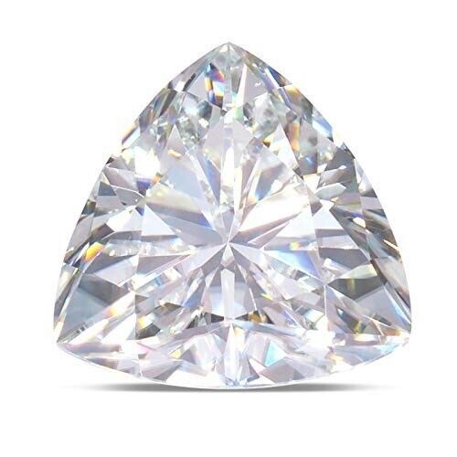 11x11 mm Trillion Shaped D-White Moissanite Gemstone VVS1 Clarity GRA CERTIFIED