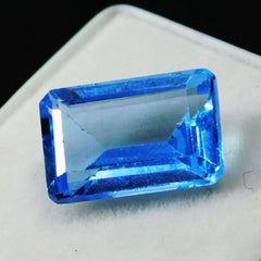 5 Ct Natural Emerald Shape Ocean Blue Aquamarine Certified Loose Gemstone A++