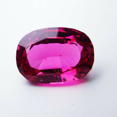 Natural Tourmaline CERTIFIED Loose Gemstone 7.85Ct Pink/Red (Rubellite) Oval Cut