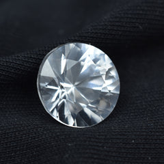 Beautiful White 6.95 Ct Natural Round Cut Best Sapphire CERTIFIED Loose Gemstone