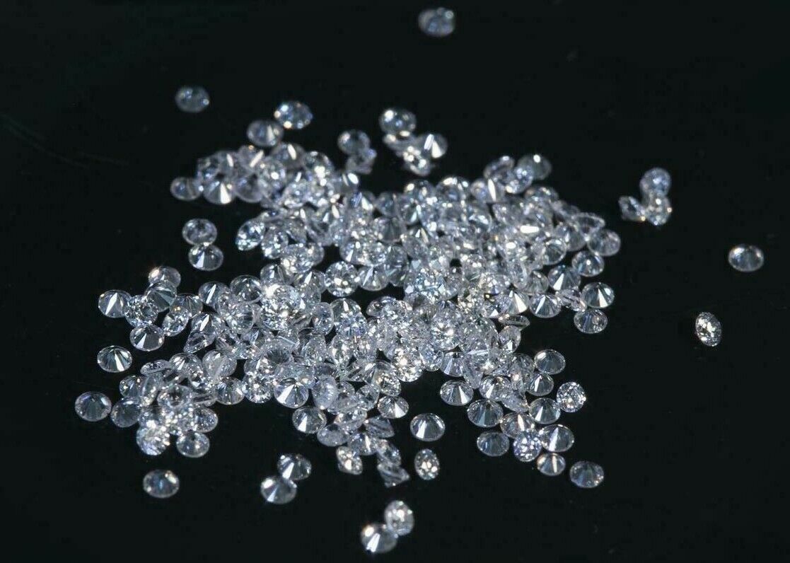 1 mm  CVD Diamond DEF Color CVD/HPHT Lab Grown Loose Gemstones 50 PCS LOT