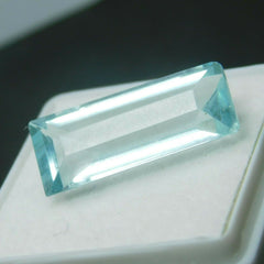 8.00 Ct Natural Aquamarine Blue Rare Baguette Shape Certified Loose Gemstone A++