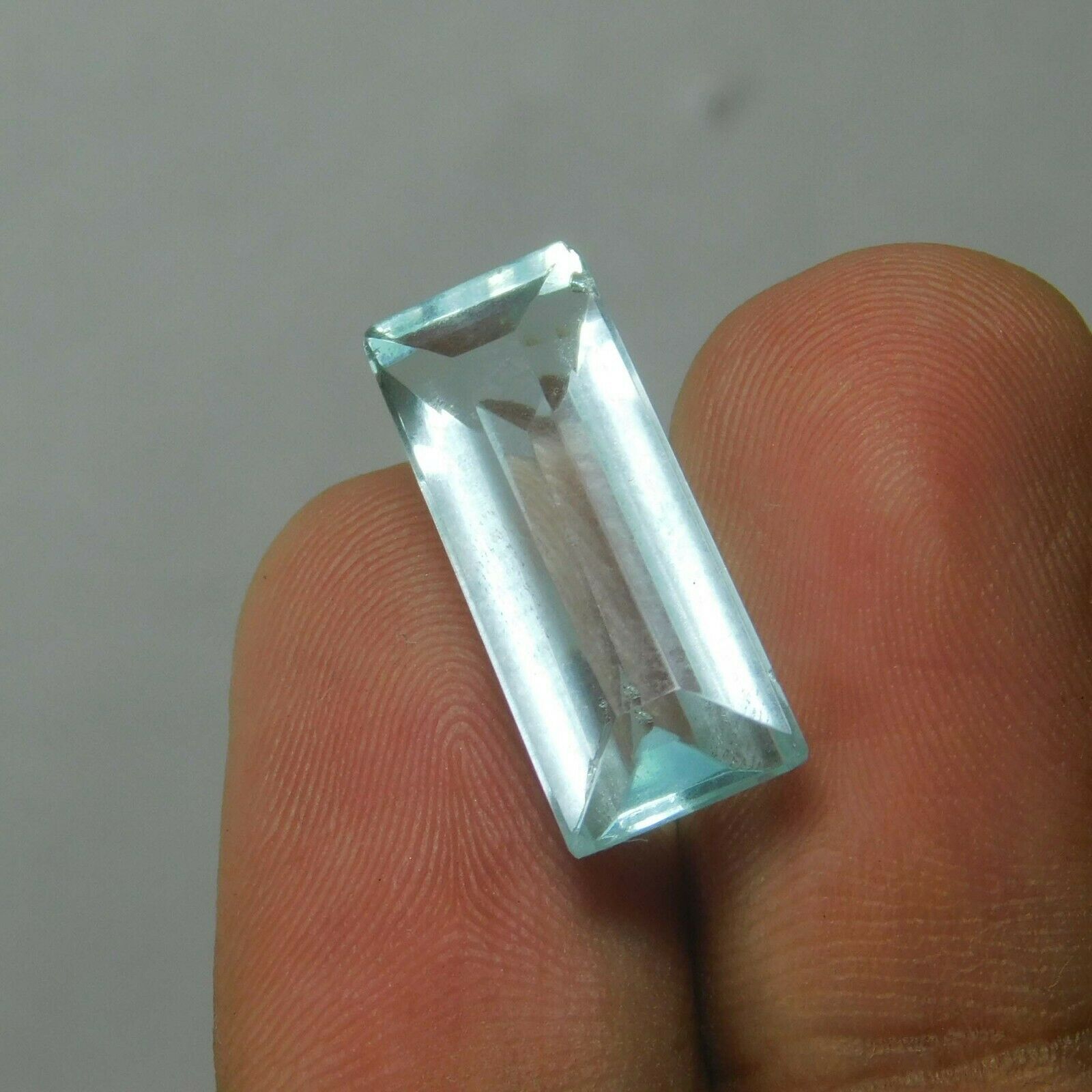 8.00 Ct Natural Aquamarine Blue Rare Baguette Shape Certified Loose Gemstone A++