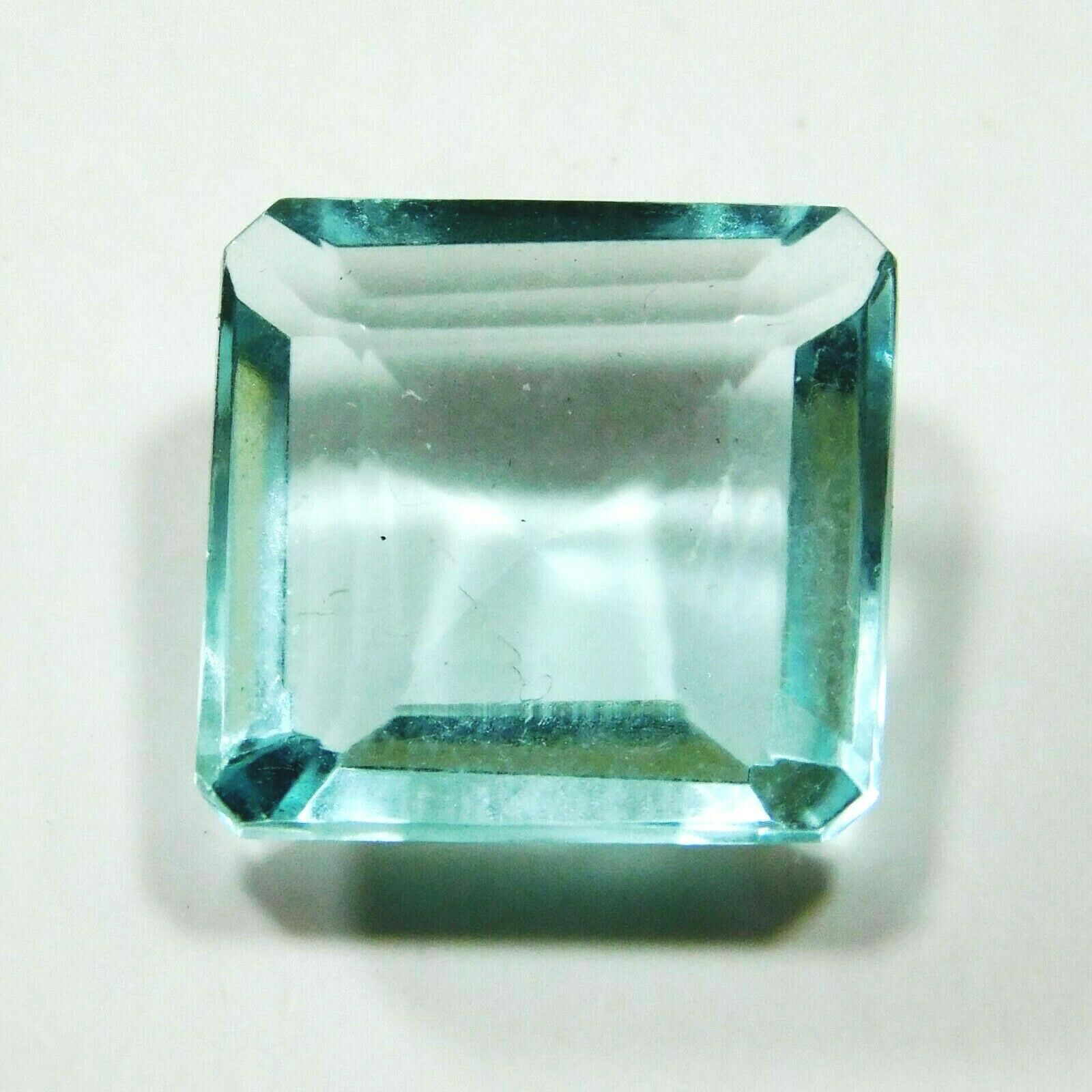 Natural Blue Aquamarine CERTIFIED Square Cut 6.35 Ct Loose Gemstones Free Ship