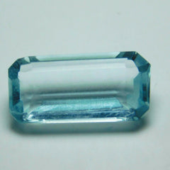 Natural Blue Aquamarine CERTIFIED Baguette Cut 6.10 Ct Loose Gemstones Free Ship