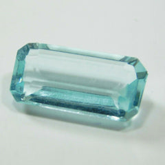 Natural Blue Aquamarine CERTIFIED Baguette Cut 6.10 Ct Loose Gemstones Free Ship