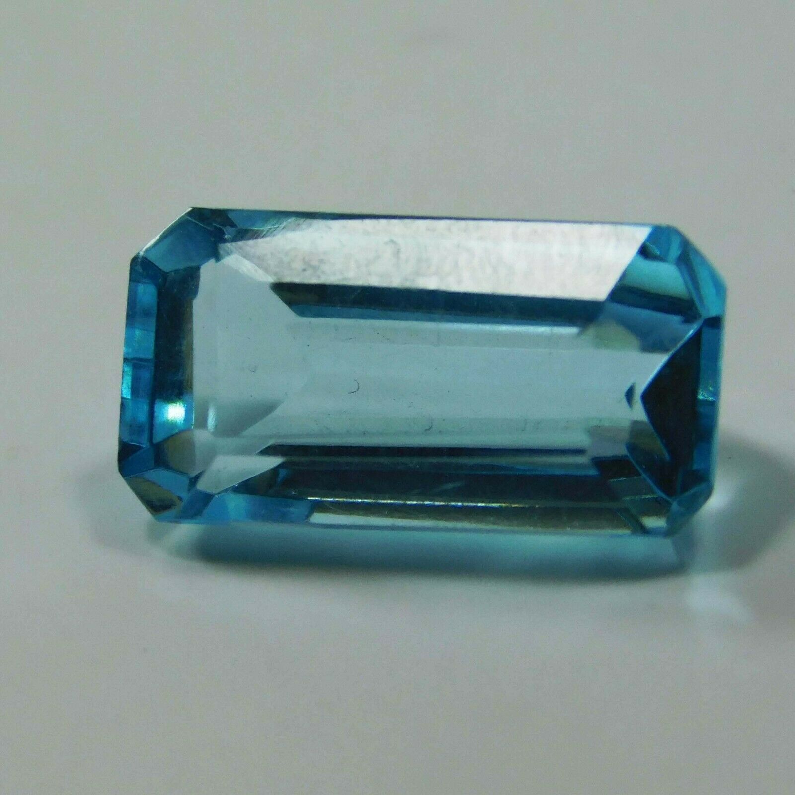 6.05 Ct Natural Baguette Cut Ocean Blue Aquamarine CERTIFIED Loose Gemstone A++