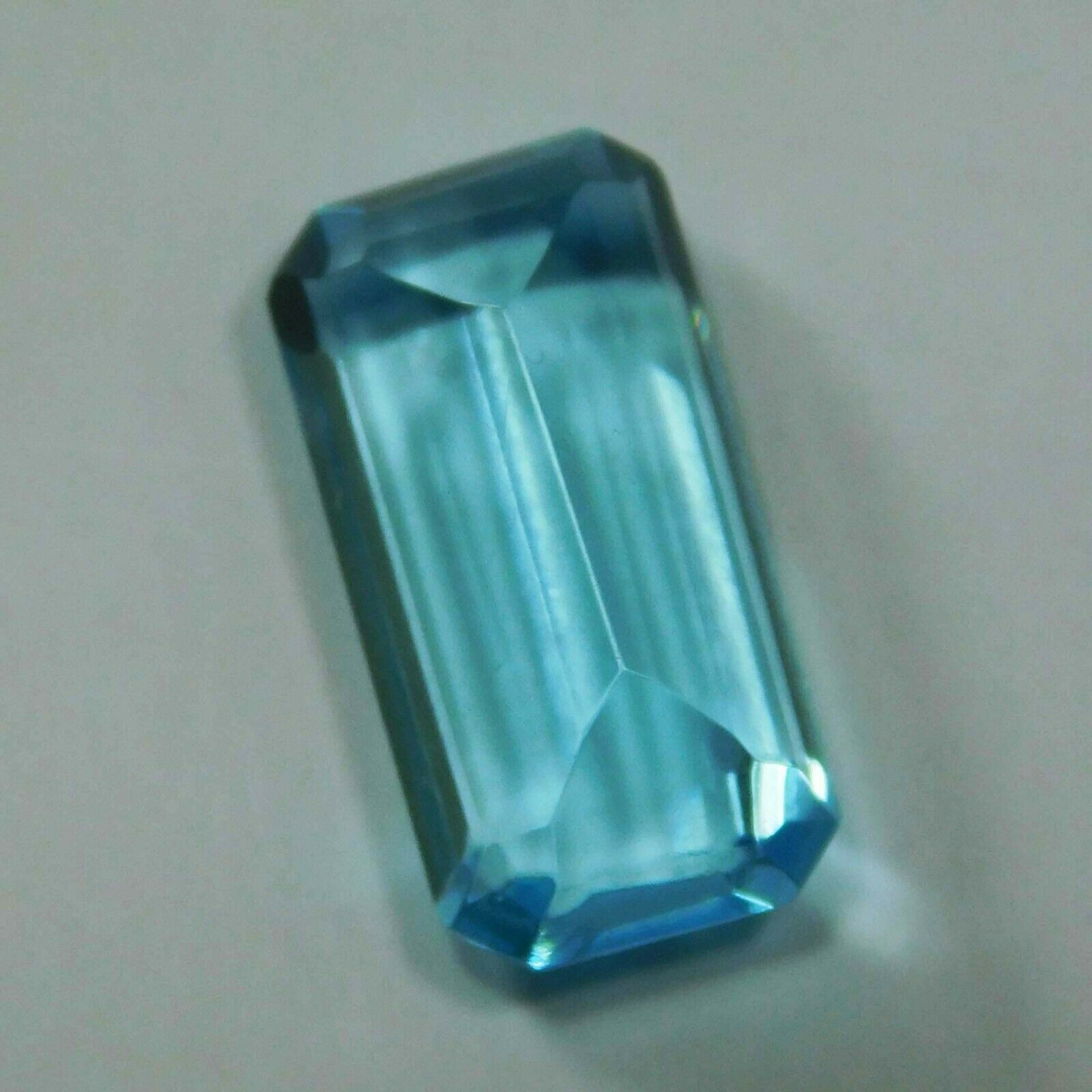 6.05 Ct Natural Baguette Cut Ocean Blue Aquamarine CERTIFIED Loose Gemstone A++