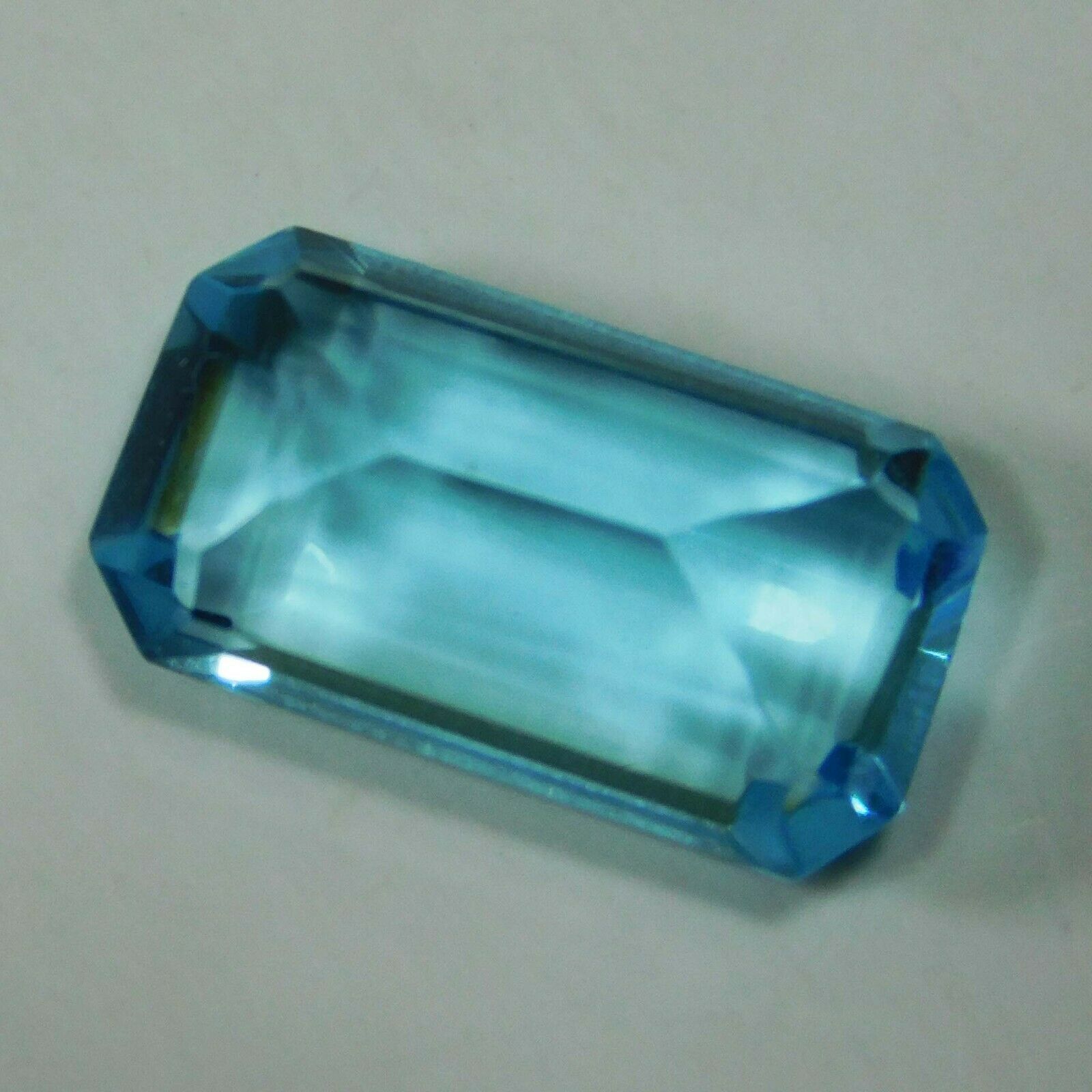 5.90 Ct Natural Baguette Cut Ocean Blue Aquamarine CERTIFIED Loose Gemstone A++