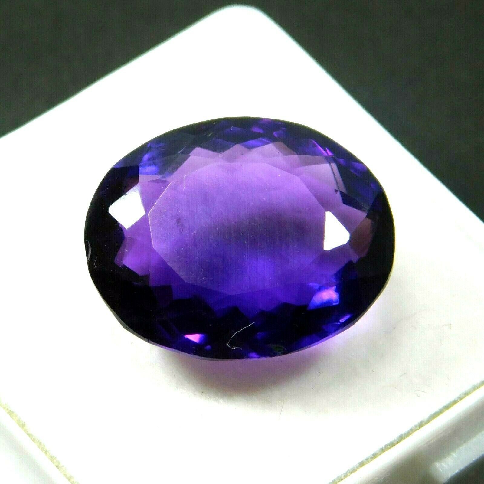 10 Ct Natural Loose Gemstone Purple Amethyst Brazilian Oval Cut CERTIFIED