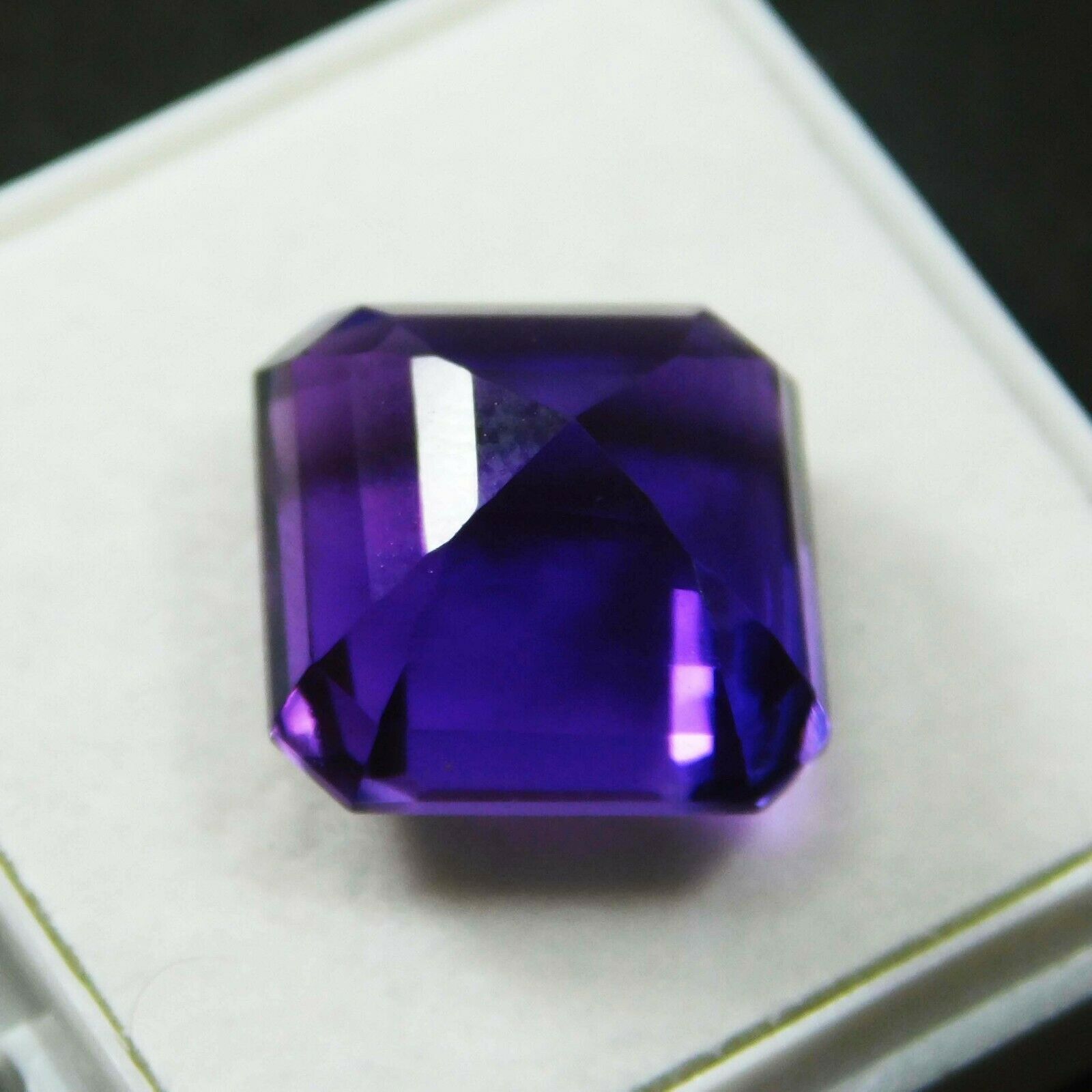 8 Ct Natural Amethyst Loose Gemstone Purple Square Certified Brazilian Gems