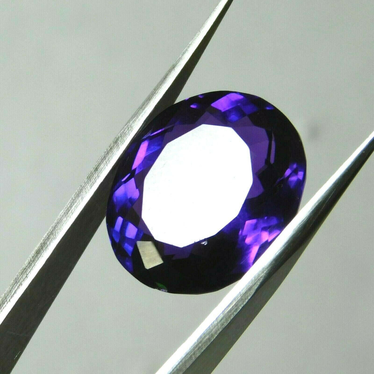 NATURAL 10.25 Ct Brilliant Purple Amethyst OVAL Shape CERTIFIED Loose Gemstone