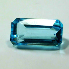 8 Ct Natural Baguette Shape Ocean Blue Aquamarine Certified Loose Gemstone A++