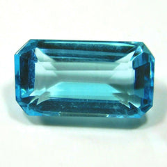 6 Ct Natural Baguette Shape Ocean Blue Aquamarine Certified Loose Gemstone A++