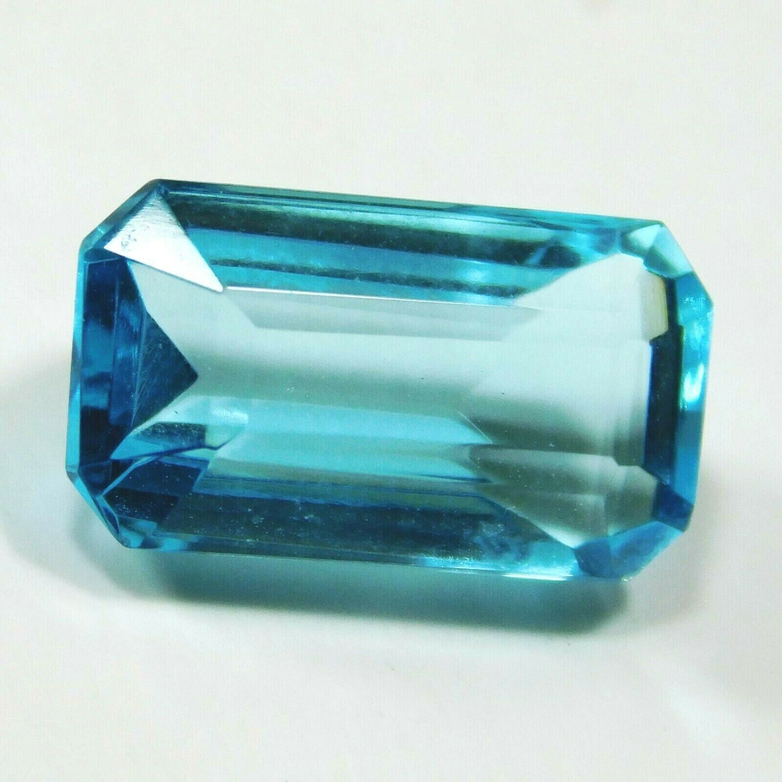 6 Ct Natural Baguette Shape Ocean Blue Aquamarine Certified Loose Gemstone A++