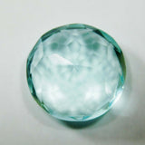Natural Blue Aquamarine Gemstone Round Cut 7.45 Ct on White Box