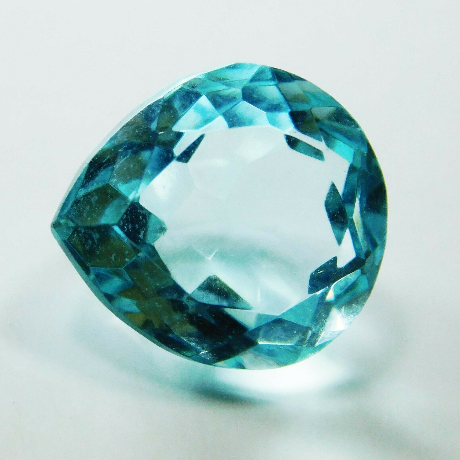 8 Ct Natural Pear Shape Ocean Blue Aquamarine Certified Loose Gemstone A++