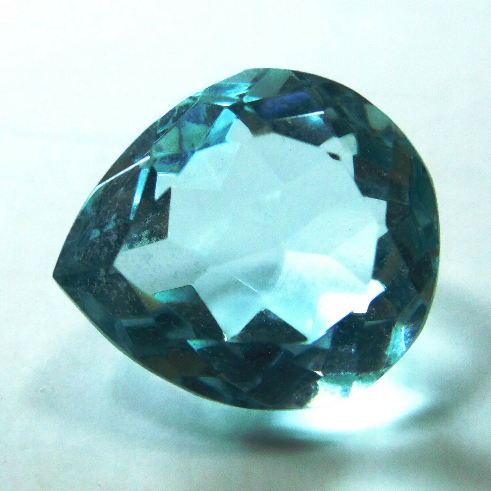 8 Ct Natural Pear Shape Ocean Blue Aquamarine Certified Loose Gemstone A++