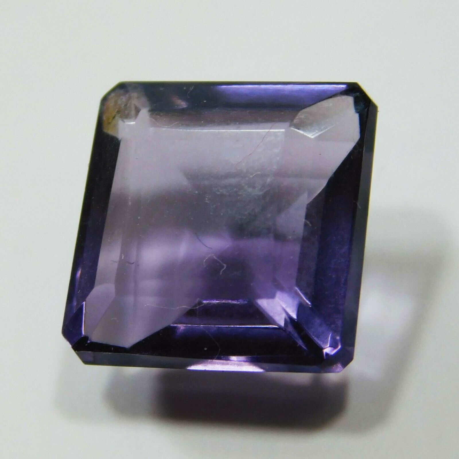 AAA+  Purple Amethyst 7.75 Ct Certified Square Quality Gemstone