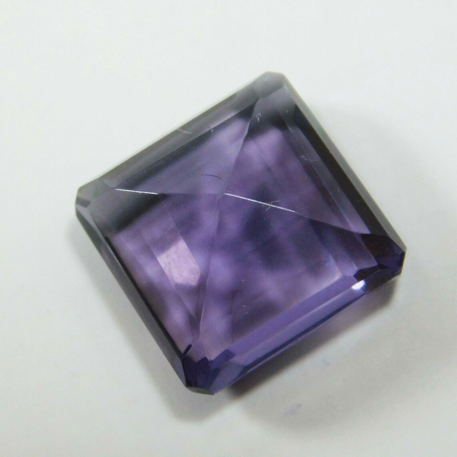 AAA+  Purple Amethyst 7.75 Ct Certified Square Quality Gemstone