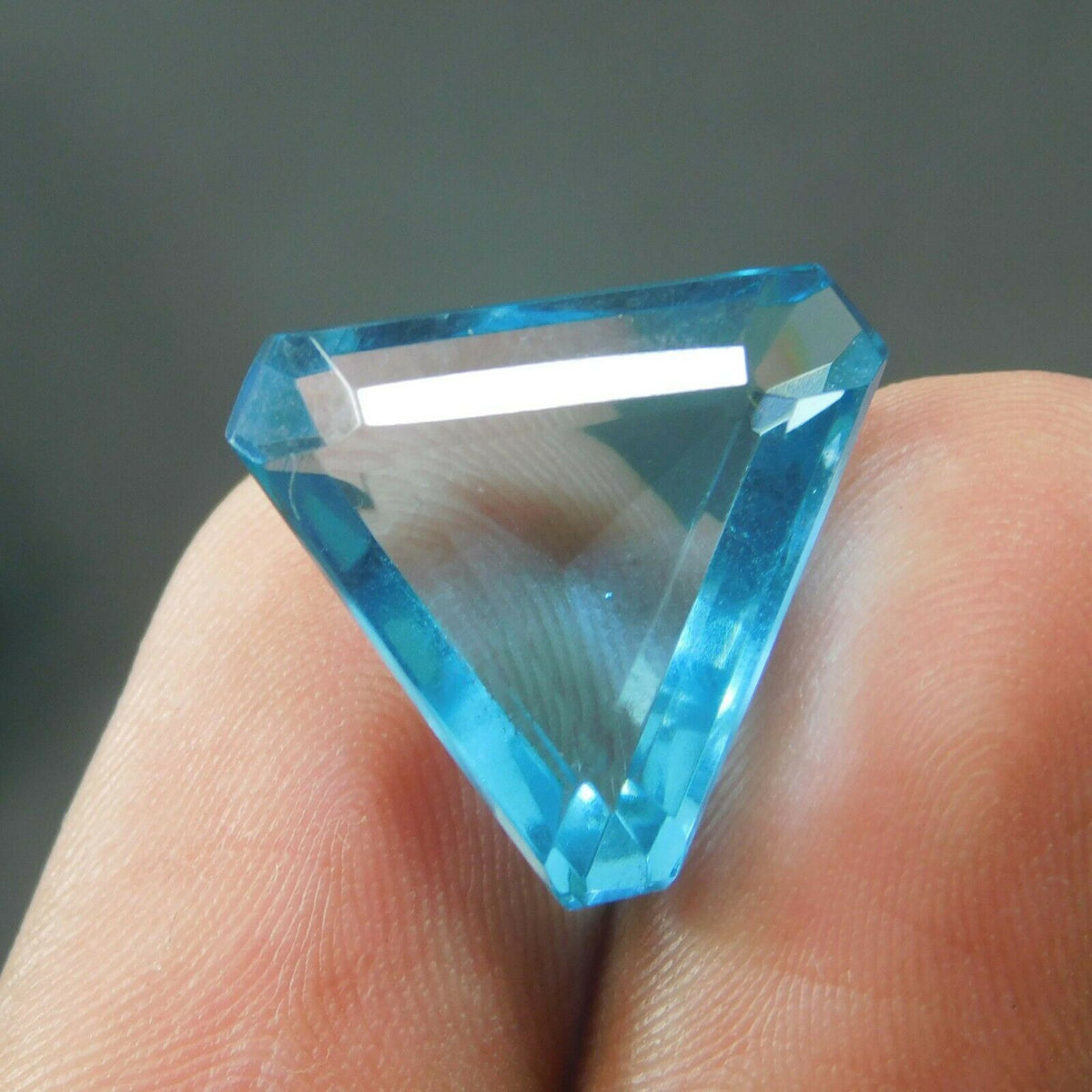 9 Ct A++ Blue Aquamarine Certified Gemstone Loose Trillion Cut Free Ship