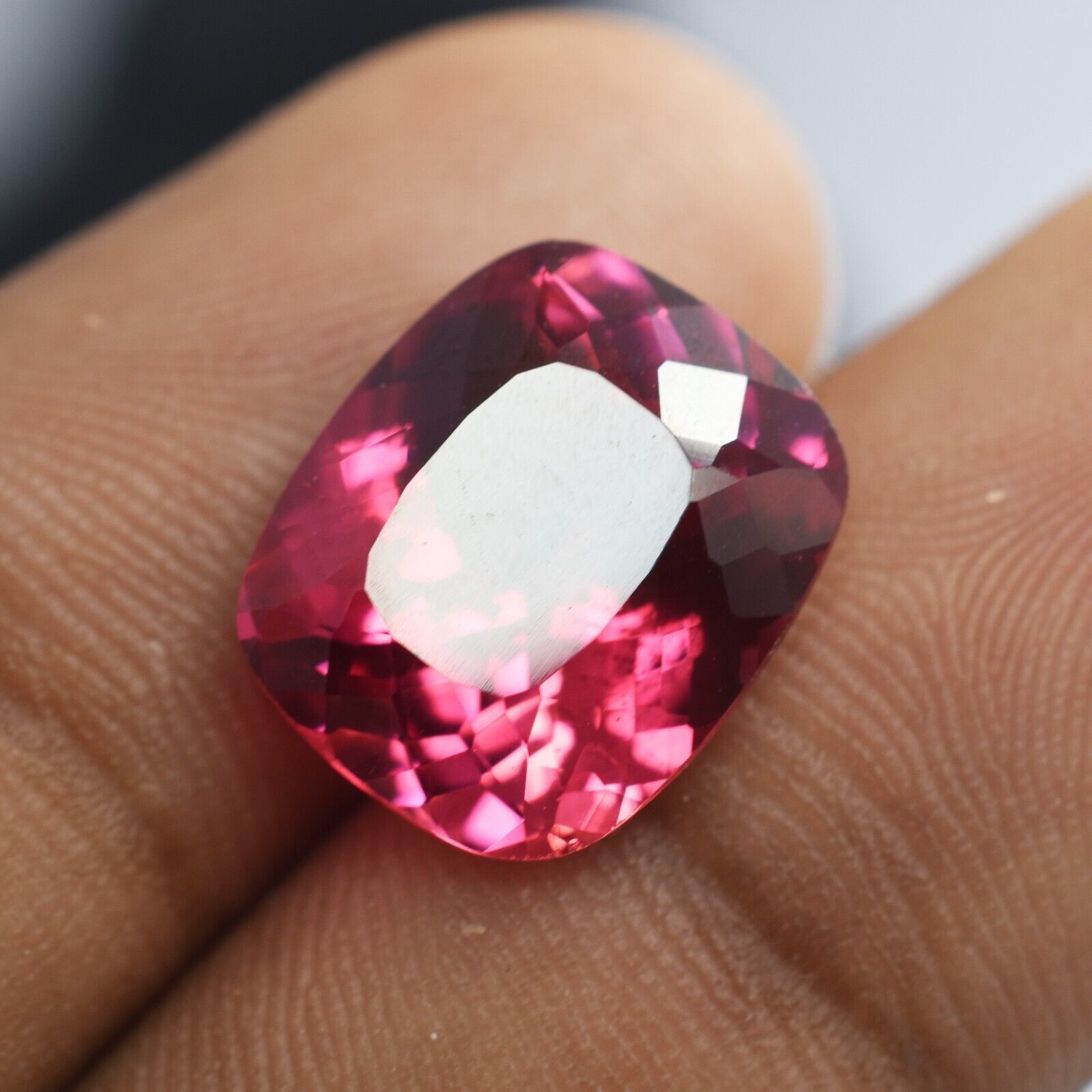 13.45 Ct NATURAL Sapphire CUSHION SHAPE Loose Gemstone Padparadscha CERTIFIED