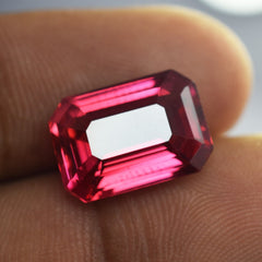 Sapphire 9.15 Ct Natural Sapphire Gemstone Padparadscha Certified Emerald Shape