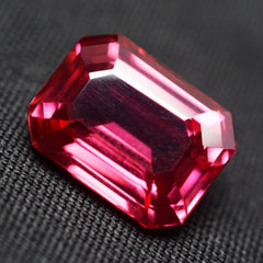 6.60 Ct Natural Sapphire Emerald Shape CERTIFIED Loose Gemstone Padparadscha