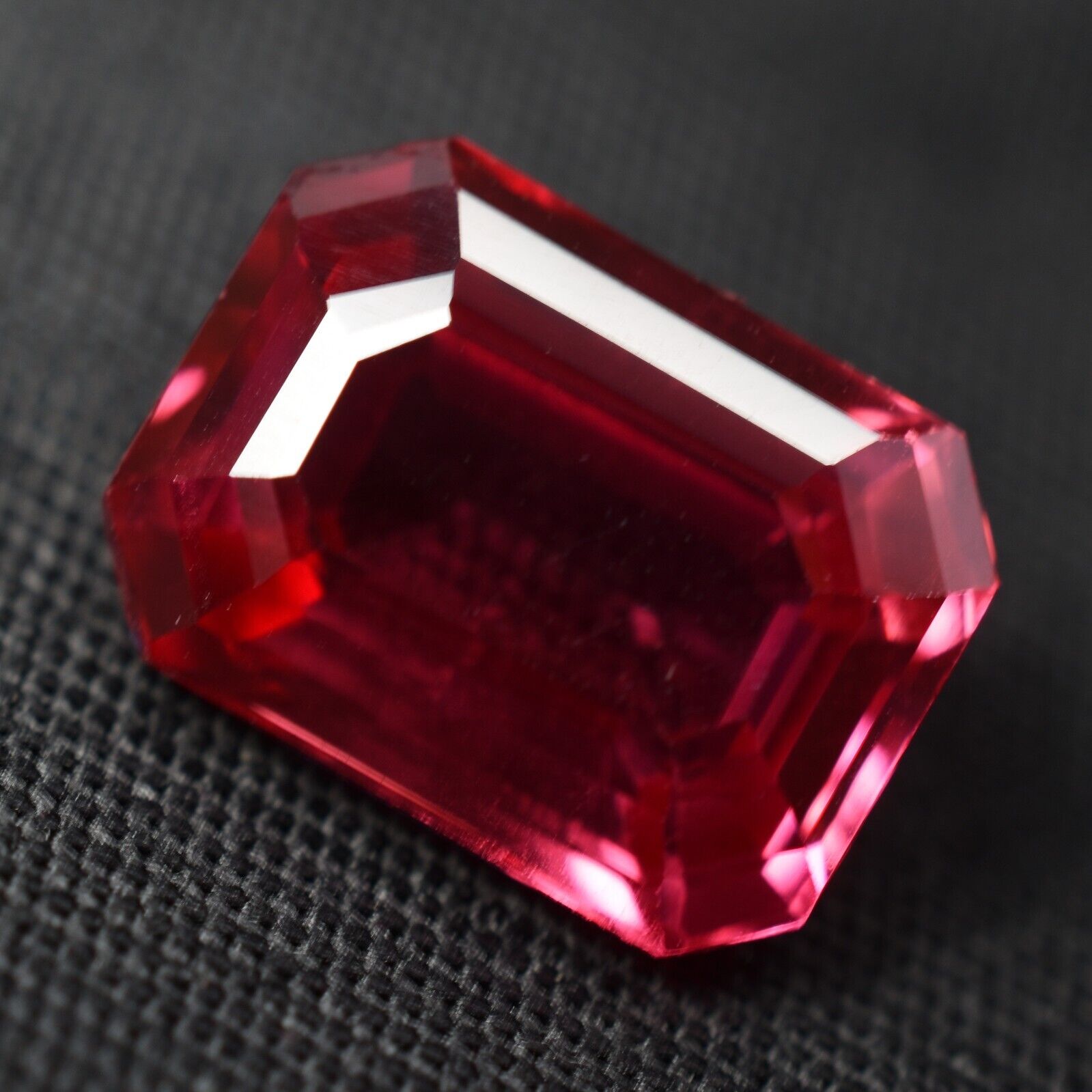 6.60 Ct Natural Sapphire Emerald Shape CERTIFIED Loose Gemstone Padparadscha