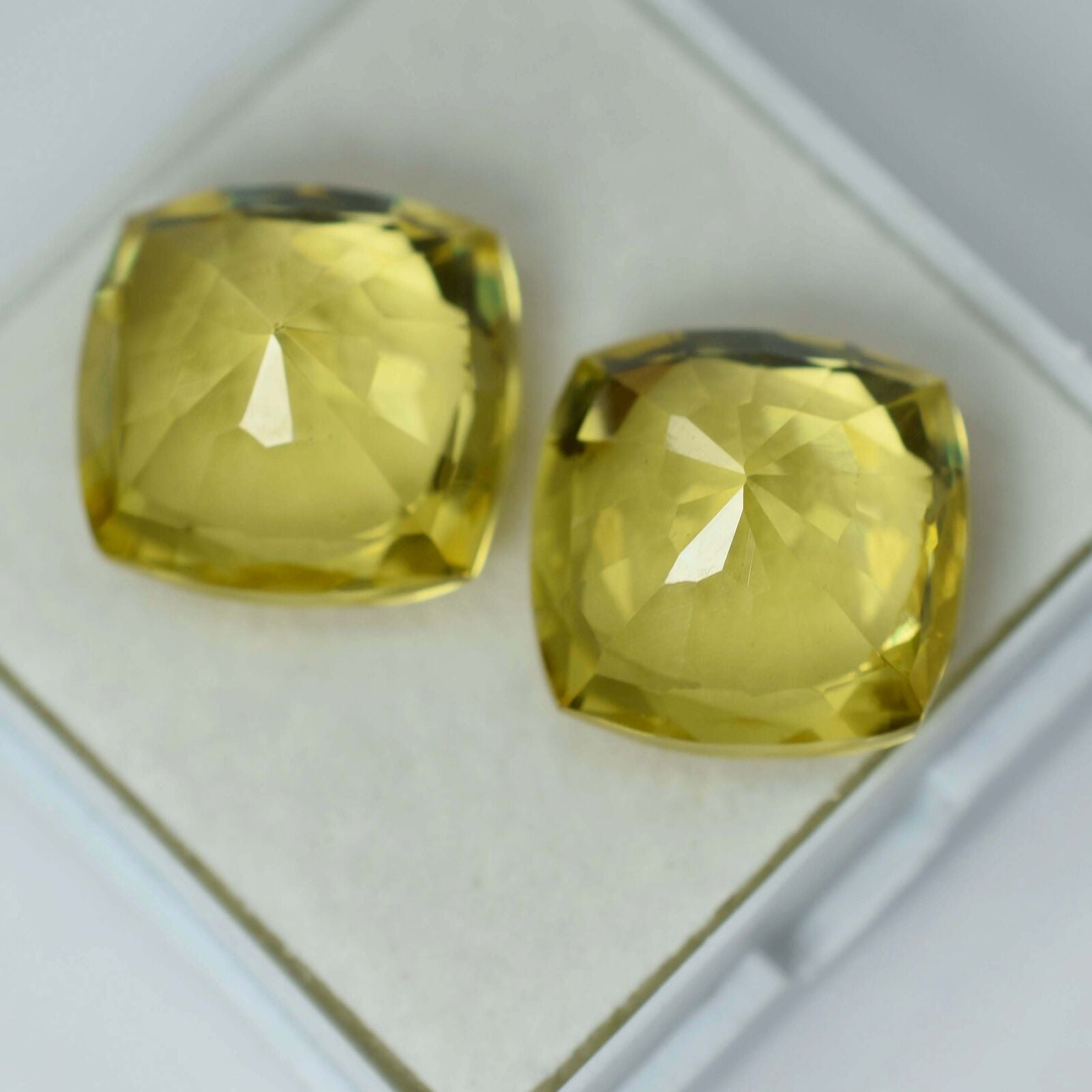 Natural YELLOW Sapphire Square Pair Big Offer 16.38 Ct CERTIFIED Loose Gemstone