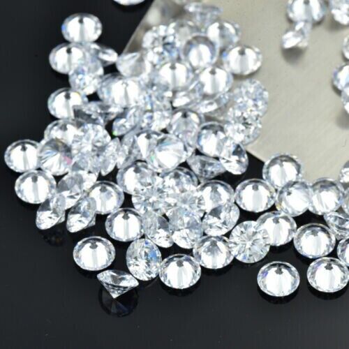 2mm Synthetic Moissanite Round Cut D-Color VVS CERTIFIED Loose Gemstones 10 Pcs