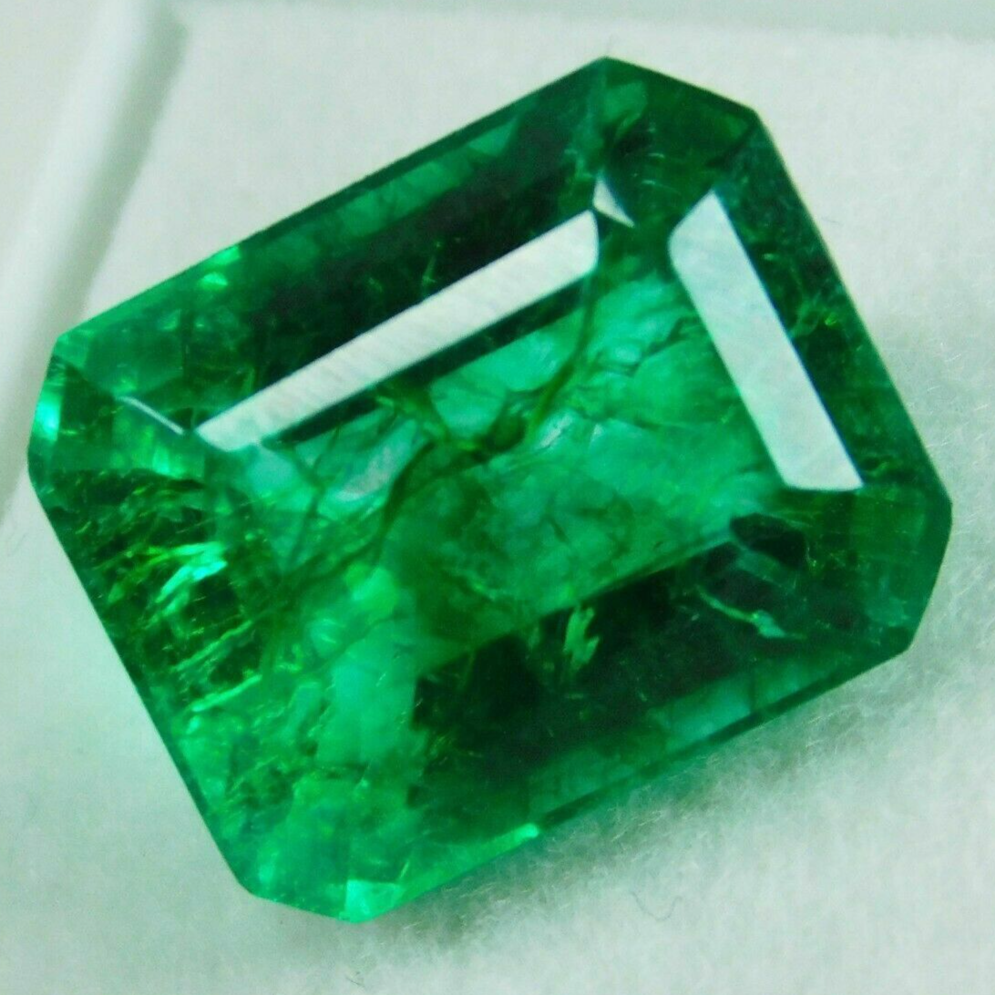 8.20 Ct Natural EMERALD Green CERTIFIED Emerald Cut Loose Gemstone