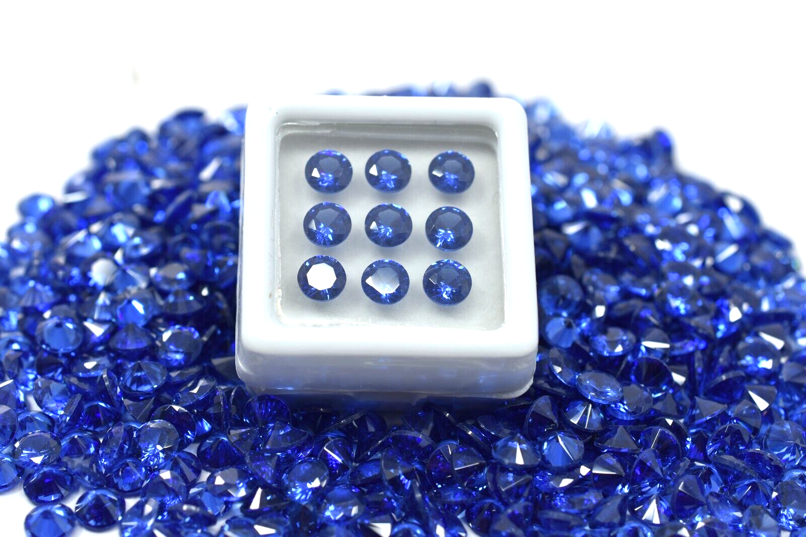 10 Pcs Lot Certified Natural Blue Sapphire Round Gemstone 5x5 mm Jewelry Making