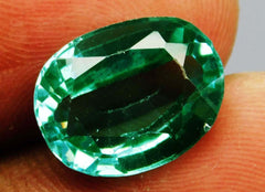 5 Ct Natural CERTIFIED Bluish Green Oval Shape Teal Sapphire Loose Gemstone