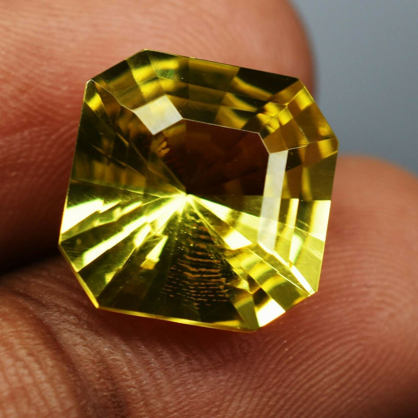 CERTIFIED Sapphire 10.39 Ct Natural Yellow SAPPHIRE Square Cut Loose Gemstone