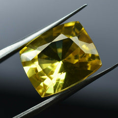 Precious Yellow SAPPHIRE 10.59 Ct Natural Cushion Cut Loose Gemstone CERTIFIED