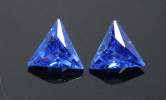 5x5 mm 2 Natural Blue Sapphire Trillion shape CERTIFIED Loose Gemstones Pair