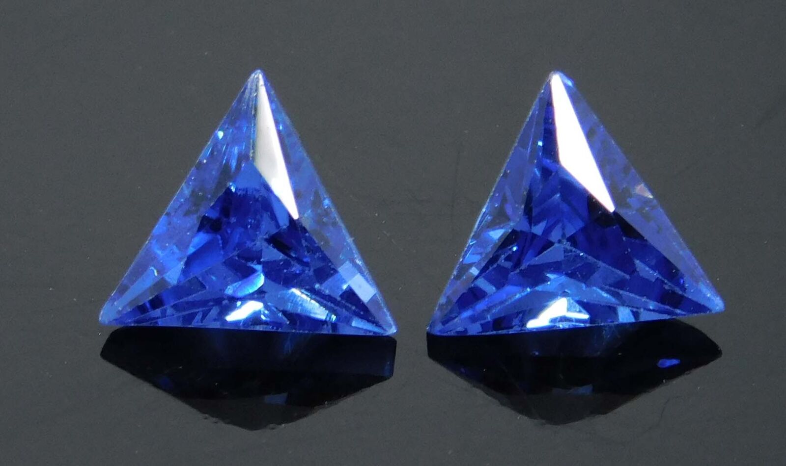 5x5 mm 2 Natural Blue Sapphire Trillion shape CERTIFIED Loose Gemstones Pair