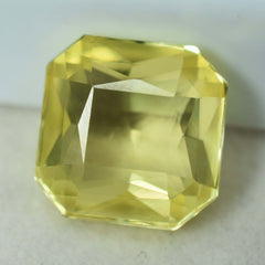 CERTIFIED Precious Yellow SAPPHIRE 8.15 Ct Natural Square Prince Cut Gemstone