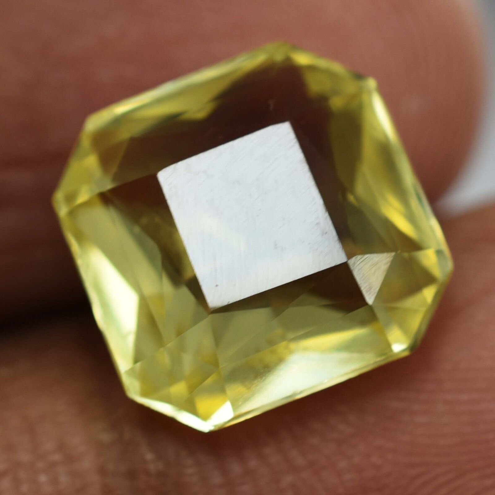 CERTIFIED Precious Yellow SAPPHIRE 8.15 Ct Natural Square Prince Cut Gemstone