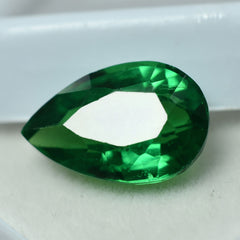 10.34 Ct NATURAL Tsavorite Garnet GREEN Pear Cut CERTIFIED Loose Gemstone