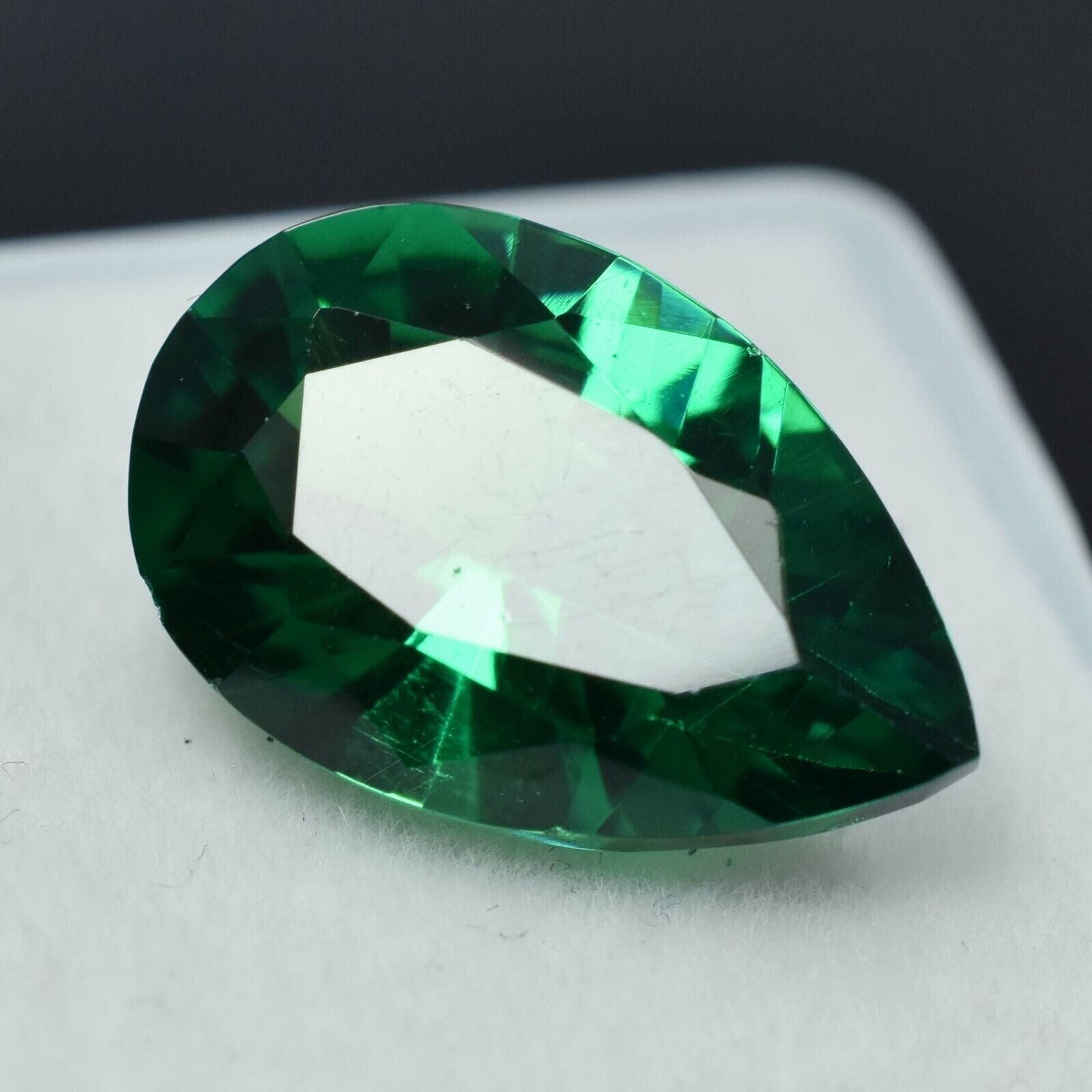 10.34 Ct NATURAL Tsavorite Garnet GREEN Pear Cut CERTIFIED Loose Gemstone