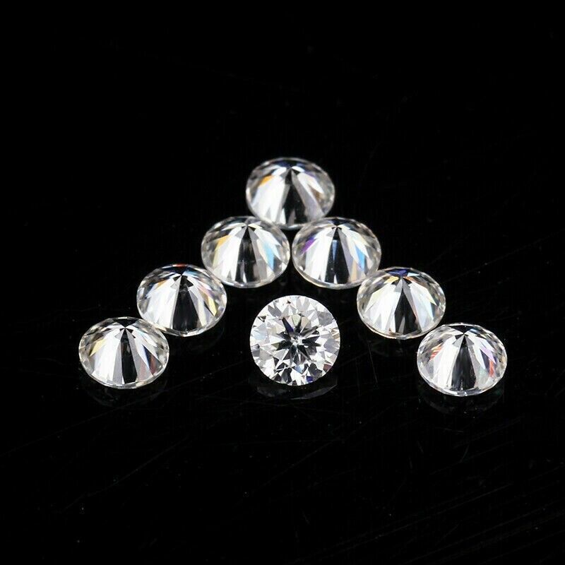 20 Pcs Synthetic 2 mm Moissanite CERTIFIED VVSI D Color Round Cut