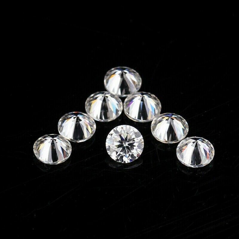 20 Pcs Synthetic 2 mm Moissanite CERTIFIED VVSI D Color Round Cut