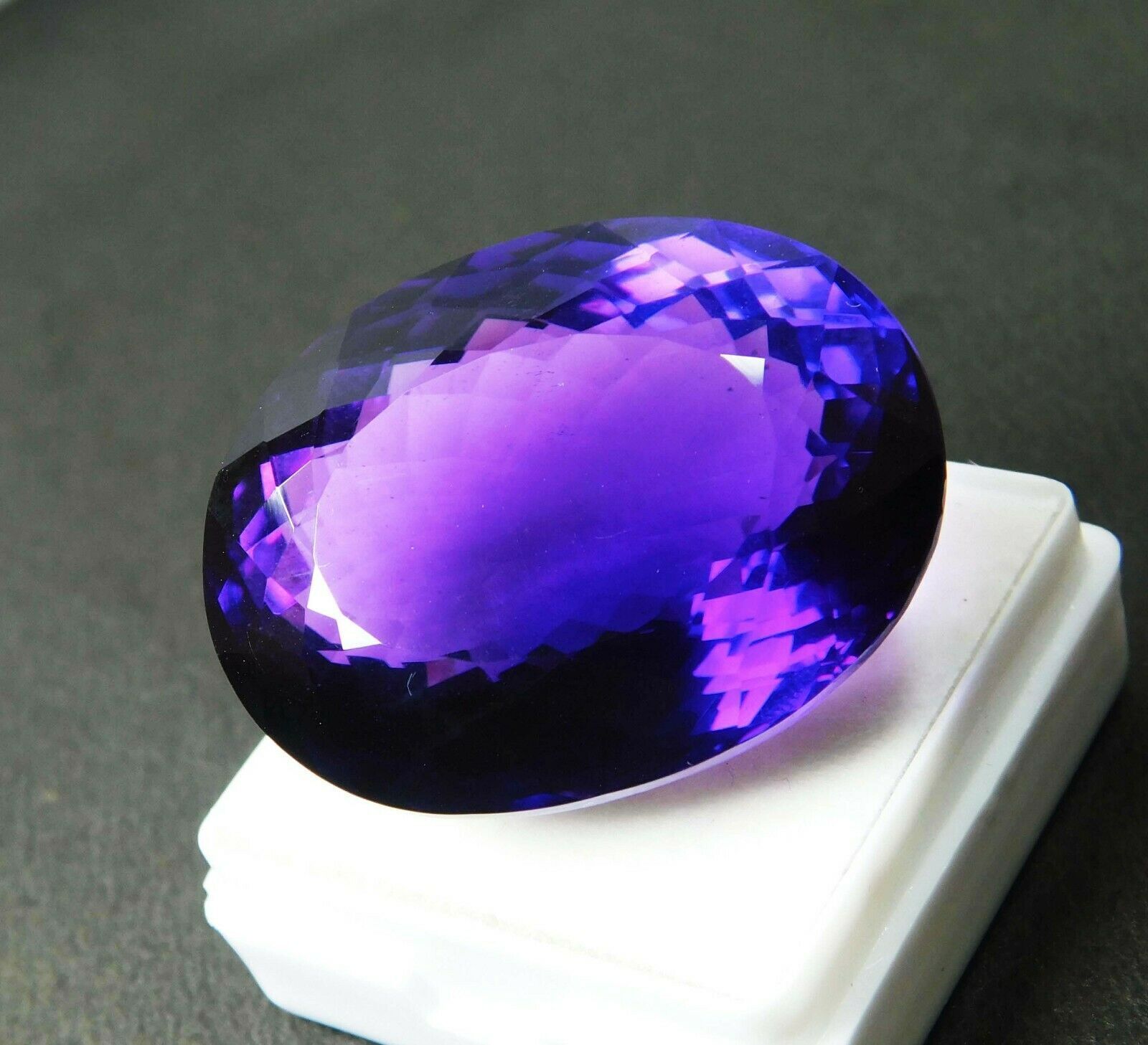 Certified Quality Of Natural PURPLE Amethyst 55.75Ct Huge OVAL Cut Size Gemstone