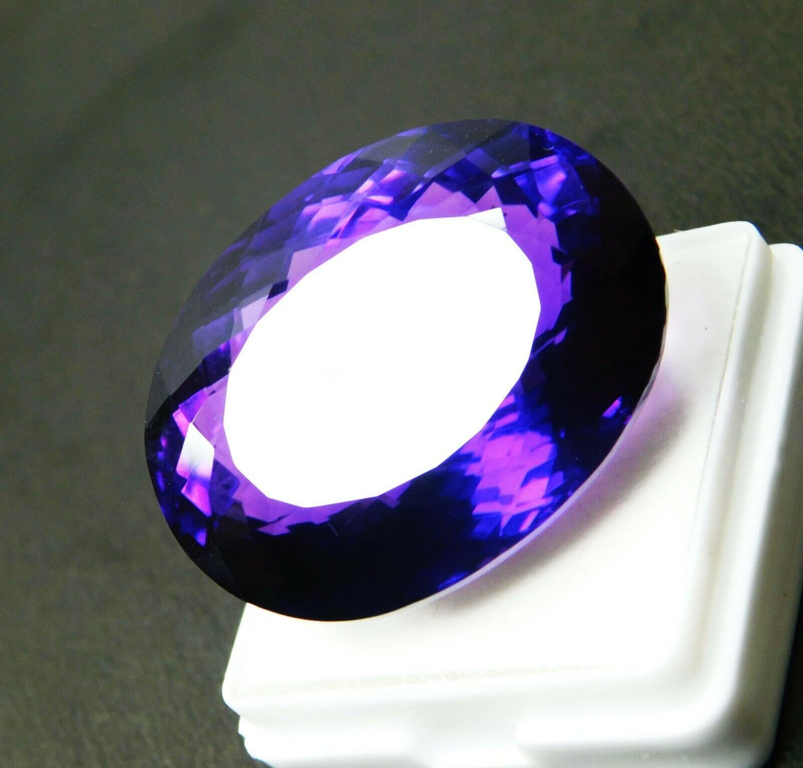 Certified Quality Of Natural PURPLE Amethyst 55.75Ct Huge OVAL Cut Size Gemstone