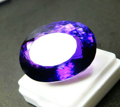 Certified Quality Of Natural PURPLE Amethyst 55.75Ct Huge OVAL Cut Size Gemstone